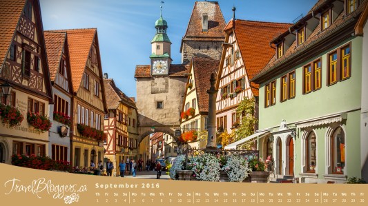 Travel Bloggers Desktop Calendar Rothenberg Germany
