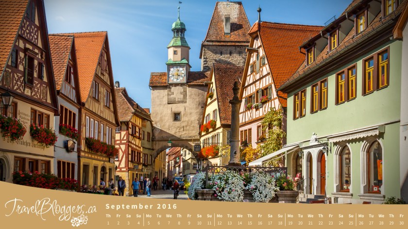 Travel Bloggers Desktop Calendar Rothenberg Germany