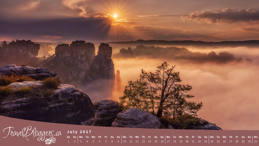 Dresden, Germany, Wallpaper, Calendar, Travel Bloggers, TravelBloggers.ca, Travel Photos, Vacation, Sunrise, Saxon Switzerland National Park