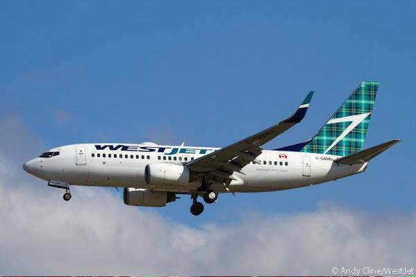 WestJet TartanTail, TravelBloggers.ca