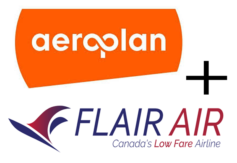 Aeroplan + Flair Airlines Logo, TravelBloggers.ca, @Travelbloggerz