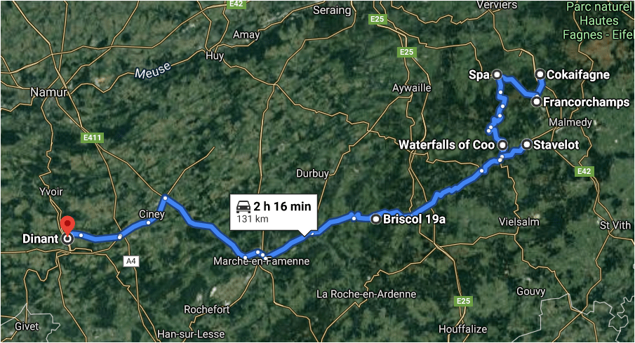 Direction Cokaifagne - Dinant, Belgium