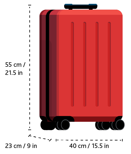 Air Canada - Carry-On standard size, TravelBloggers.ca, Iain Shankland, Gail Shankland