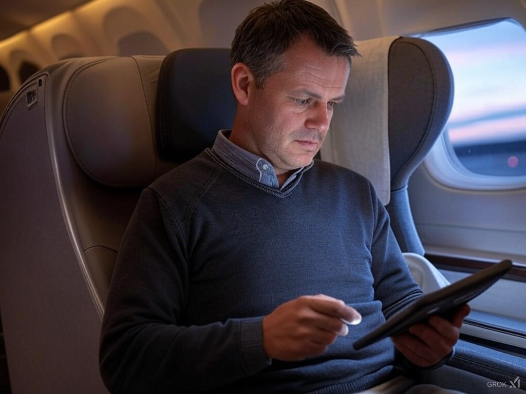 eReader, 12 clever hacks to make flying economy comfortable, TravelBloggers.ca, Iain Shankland