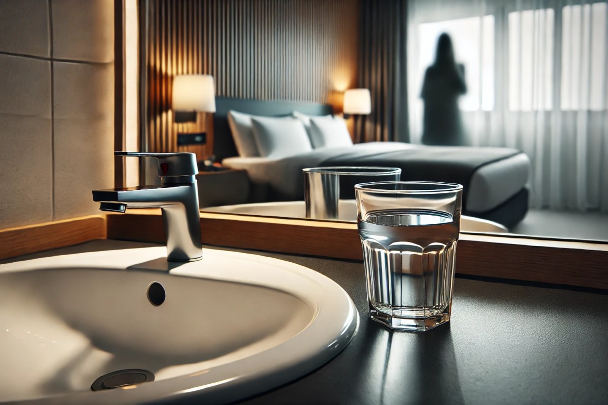 hotel-drinking-glass-hygiene,Travelbloggers.ca, Iain Shankland, Gail Shankland