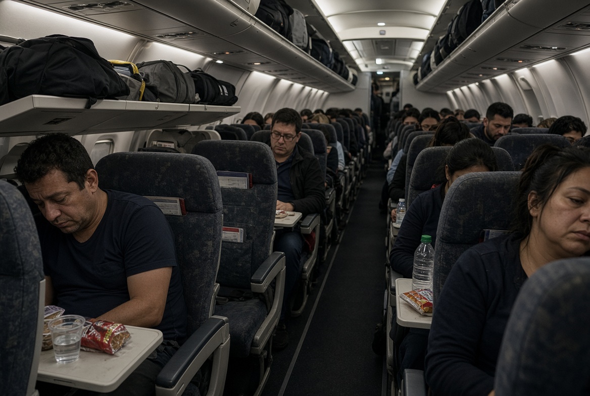 Survive And Thrive During A Long Flight In Economy. TravelBloggers.ca / Iain & Gail Shankland