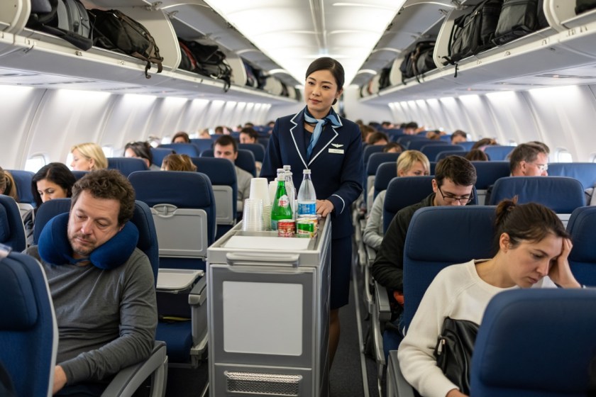 Survive And Thrive During A Long Flight In Economy. TravelBloggers.ca / Iain & Gail Shankland